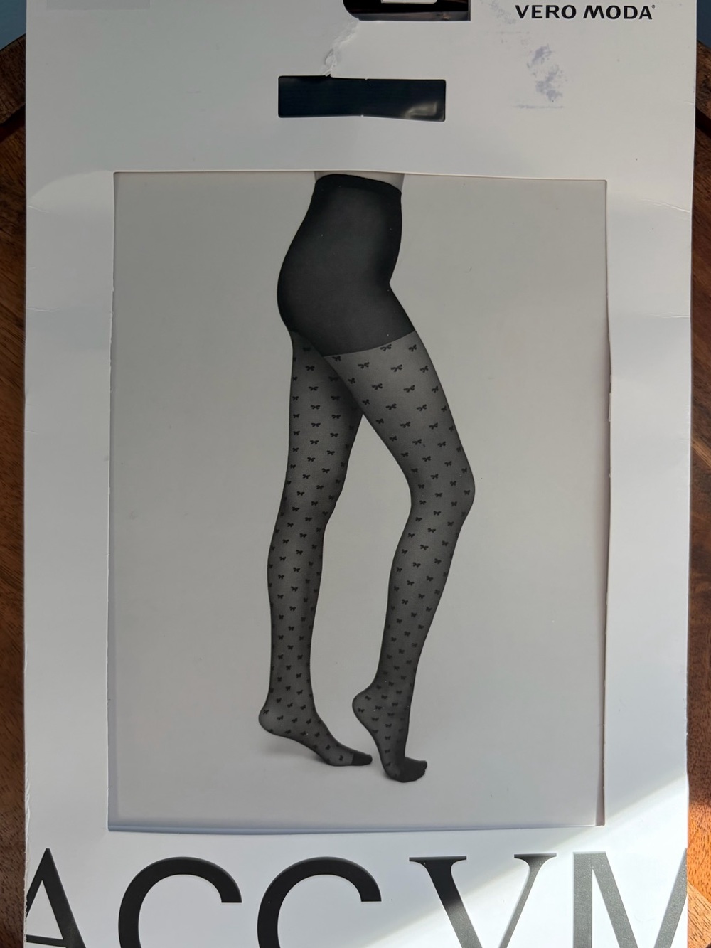 Vero Moda Black Sheer Patterned Tights with Small Motif